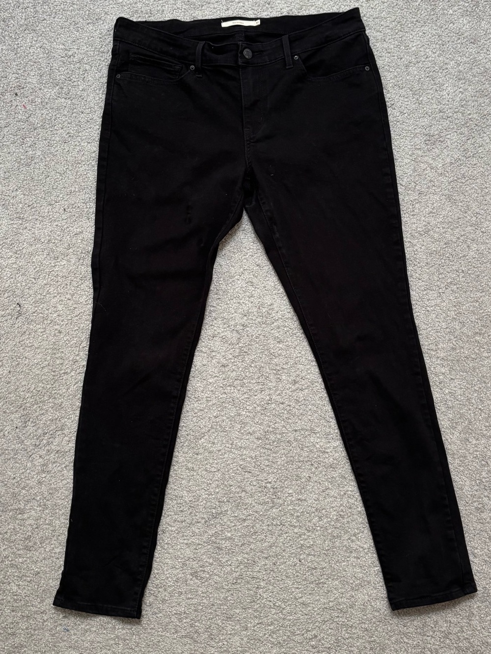 Levi's Black 711 Skinny Mid Rise Jeans